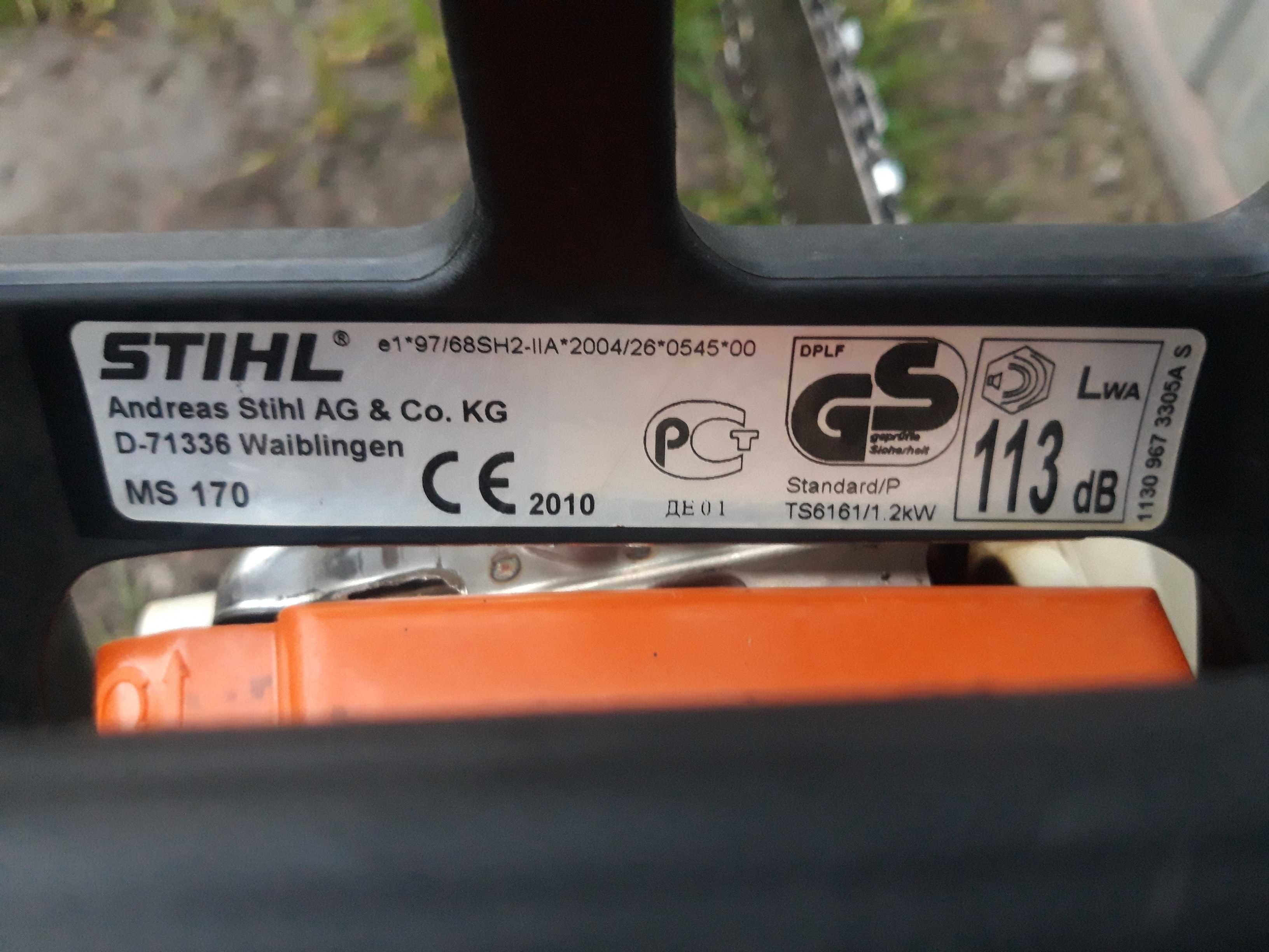 Piła spalinowa STIHL MS 170 moc 1,8 KM