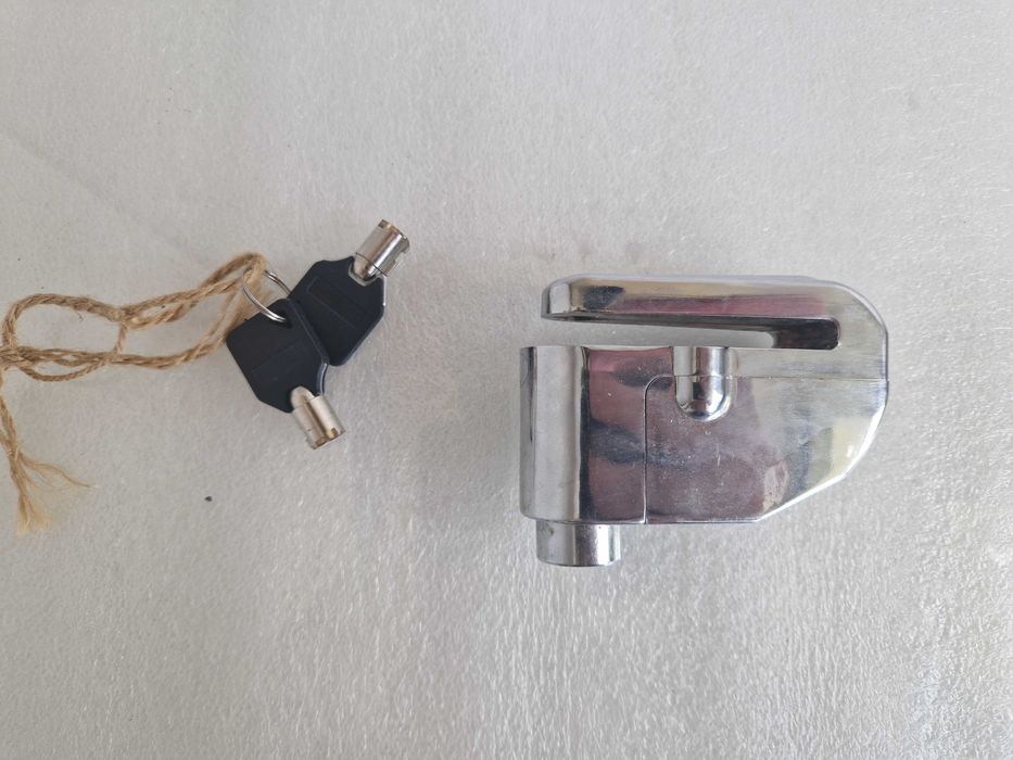 Замок-сигнализация на дисковый тормоз для мотоцикла. Противоугонка