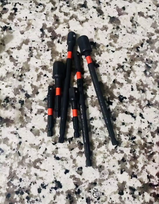 Набір високоякісних міцних ударних перехідникі біт 6шт 1/4"3/8" і 1/2"