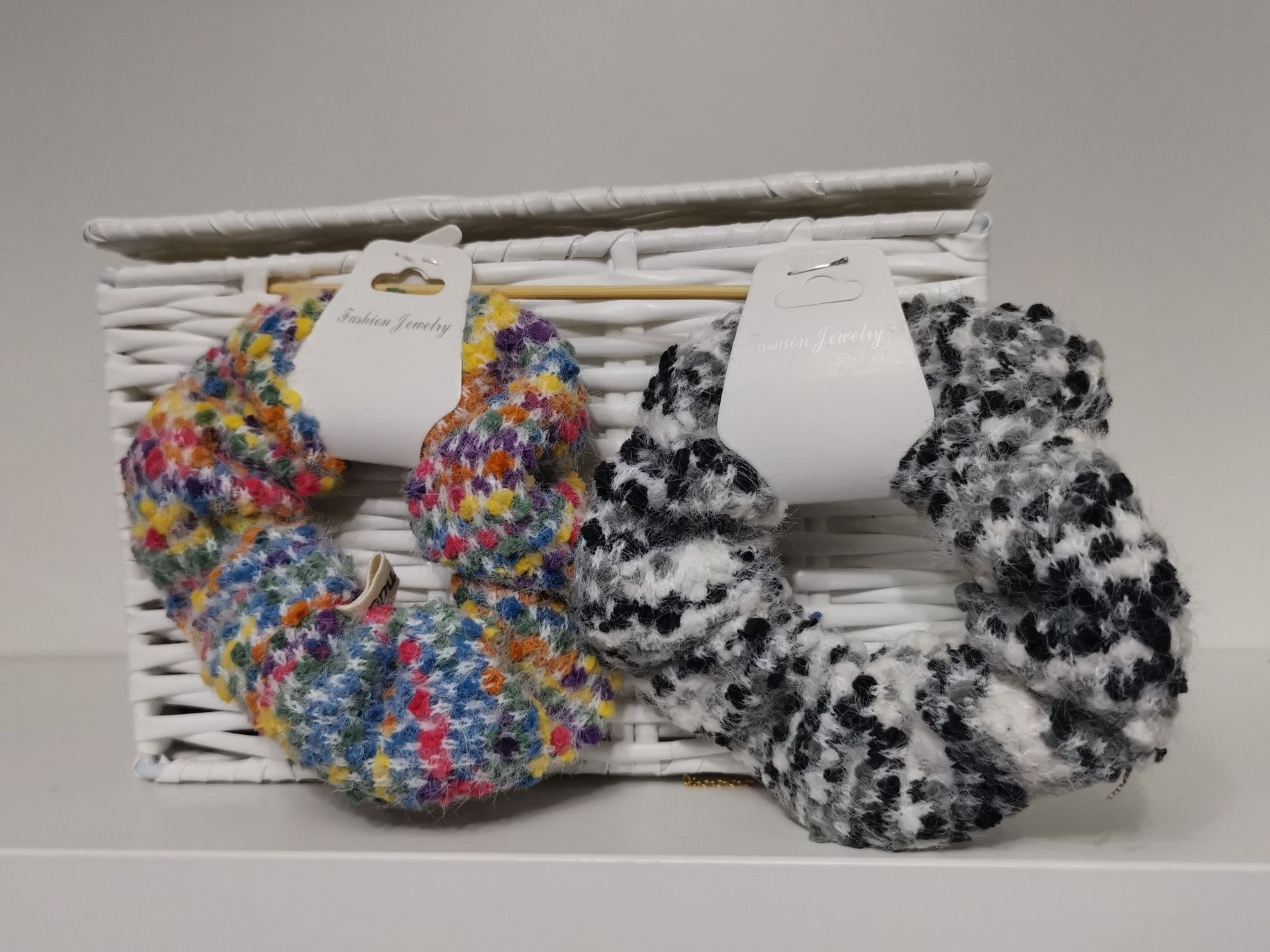 Kolorowe gumki do włosów scrunchies / 2 szt