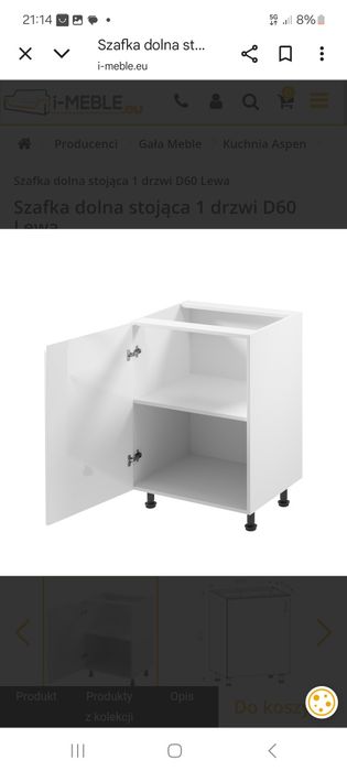 Nowa szafka kuchenna stojąca 60cm Aspen 2