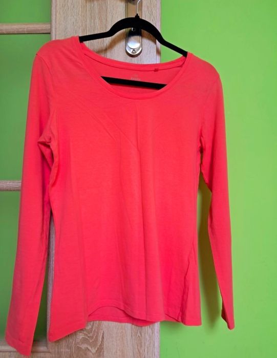 Bawełniana bluzka damska w kolorze koralowym