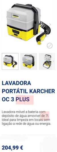 Máquina lavar Karcher OC3 Plus Nova Embalada