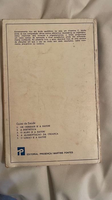 Livro o Limão E A Saúde
