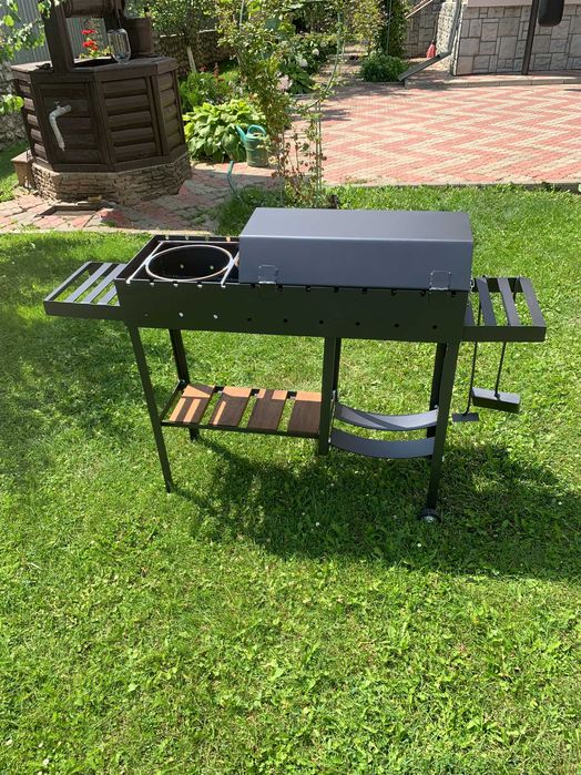 з термометром! мангал-гриль, справжня якість, метал 5мм, барбекю