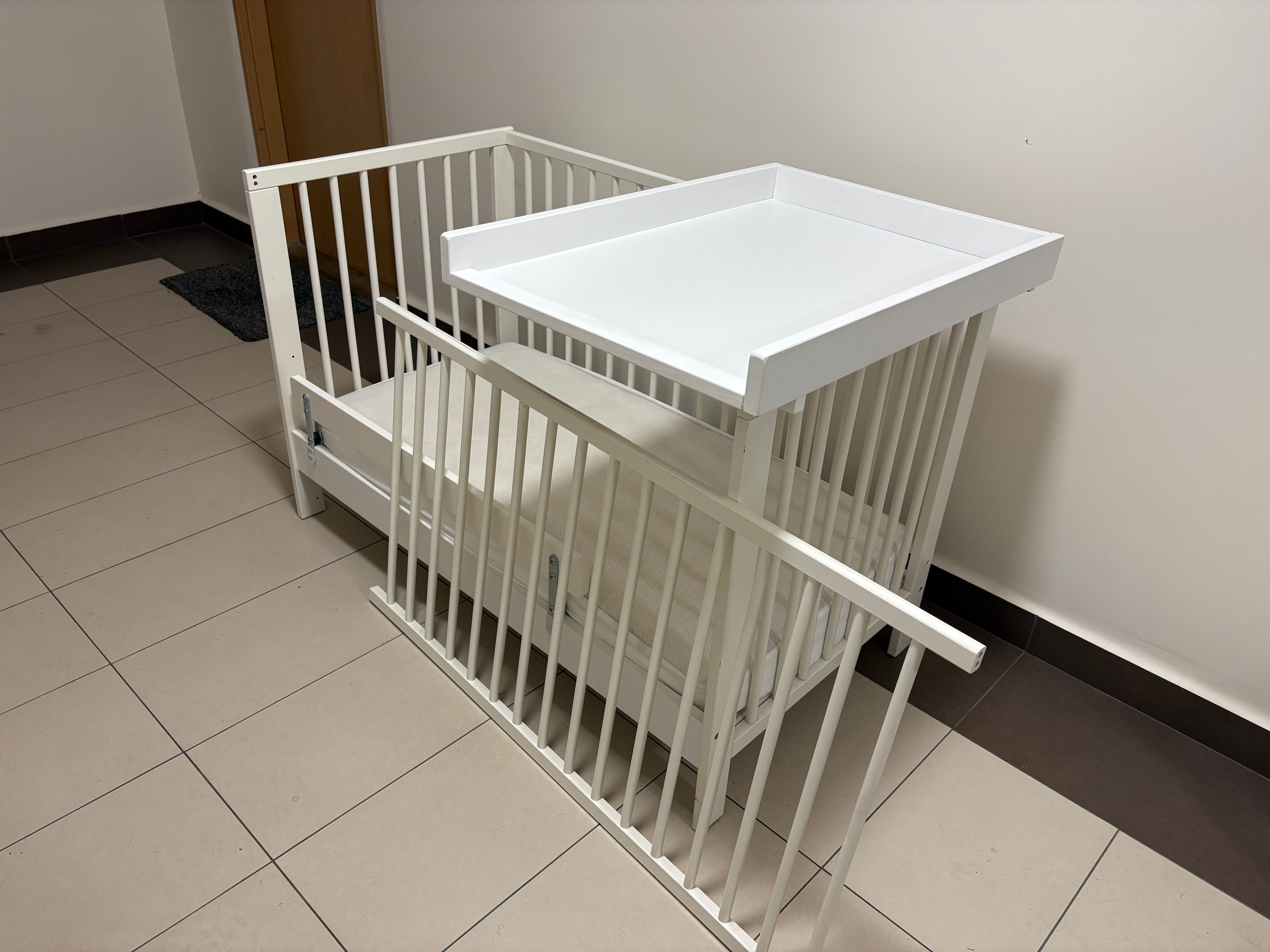 Sprzedam Łóżeczko IKEA Gulliver + materac + dodatki
