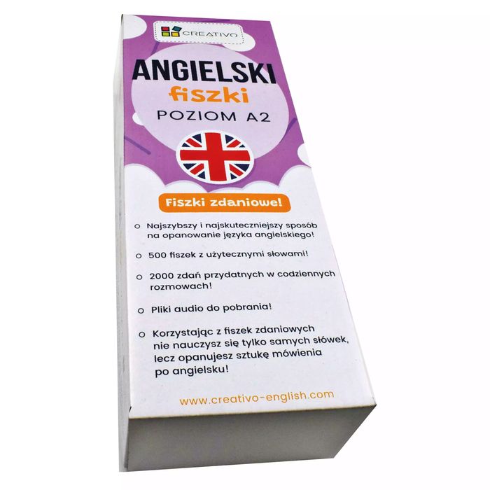 Angielski. Fiszki zdaniowe. Poziom A2. Creativo