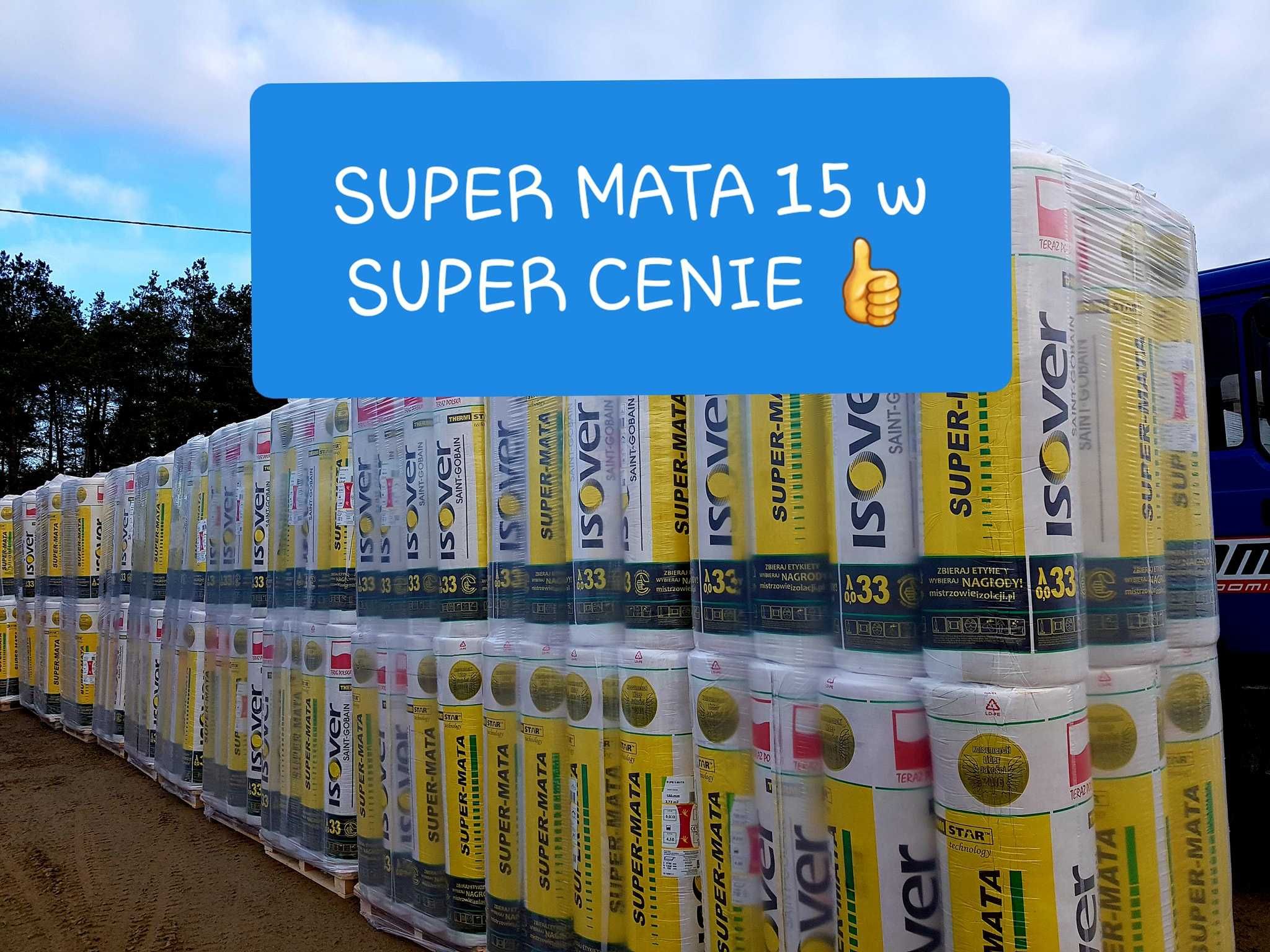 WEŁNA SUPER MATA isover 100 10 cm 147zł rolka