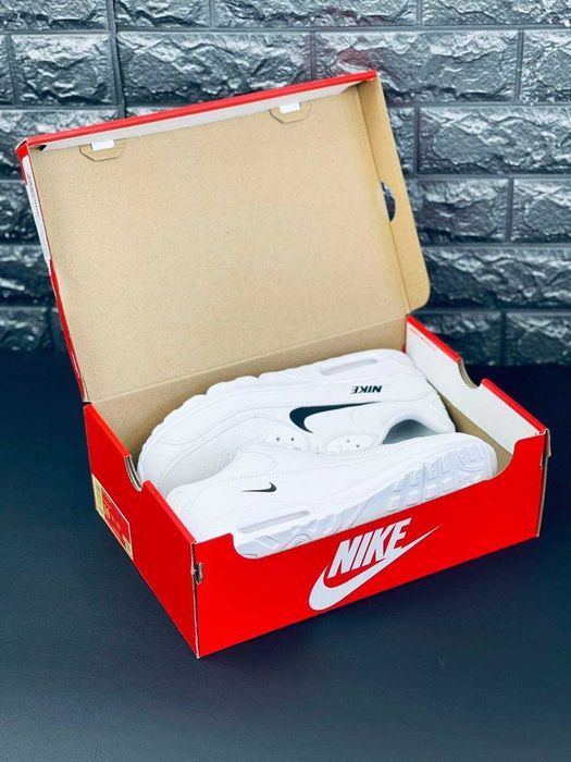 Мужские кроссовки Nike Air Max 90 White осенние кожаные кросовки найк