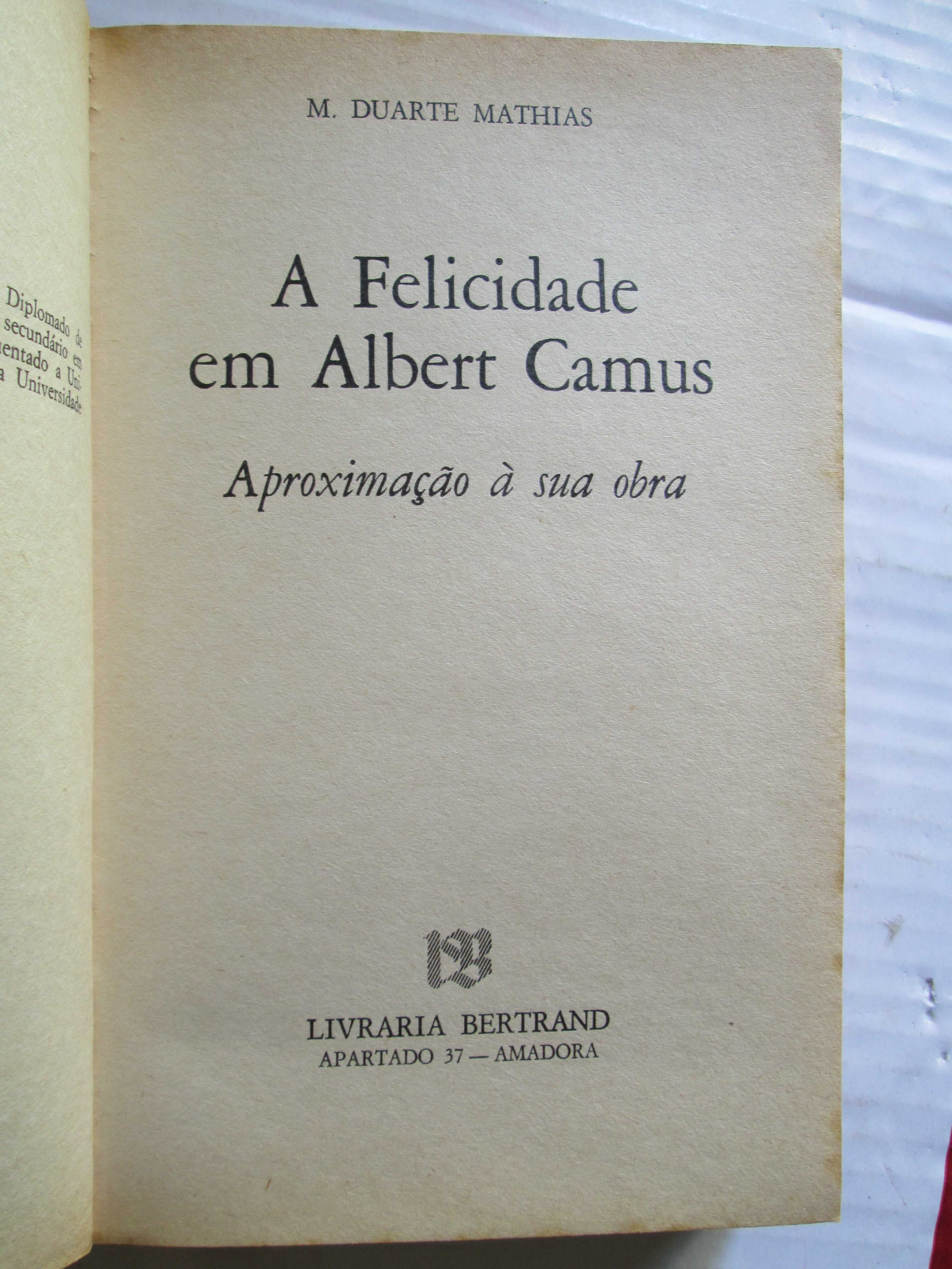 A Felicidade de Albert Camus, de Marcello Duarte Mathias