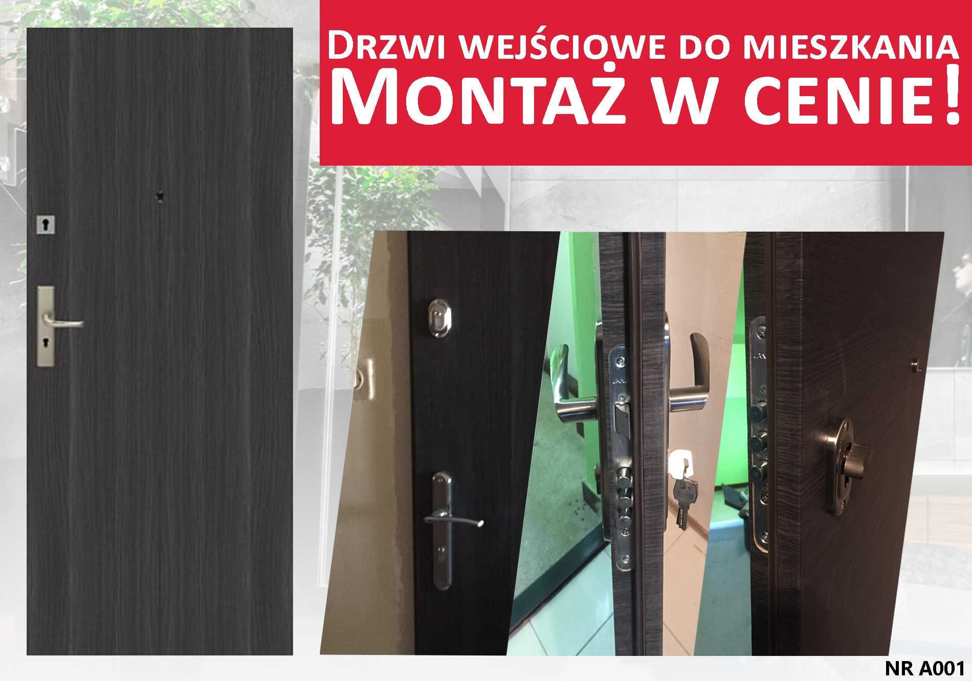 Drzwi ZEWNĘTRZNE -wewnętrzne WEJŚCIOWE drewniane i metalowe z MONTAŻEM