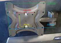 Regulowany uchwyt do monitora #3 VESA 200x200/200x100/100x100/70x70