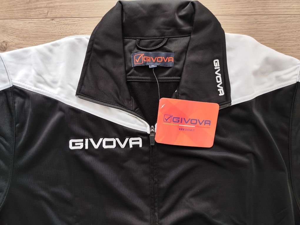 Dres sportowy treningowy GIVOVA czarny męski bluza rozpinan spodnie XL