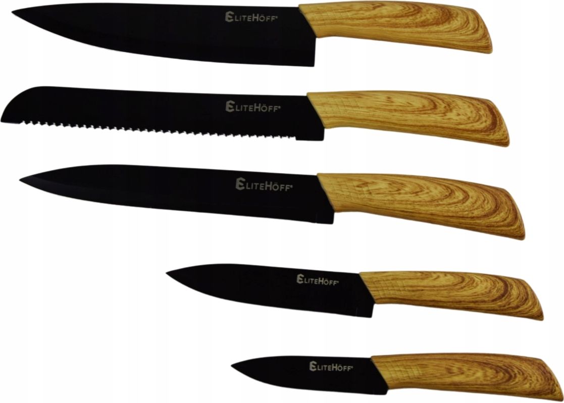 Komplet noży z listwą magnetyczną Elitehoff Ceramic Knife 5 szt.