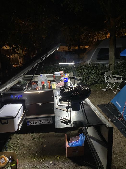 Przyczepa wyprawowa turystyczna namiotowa, mala kempingowa