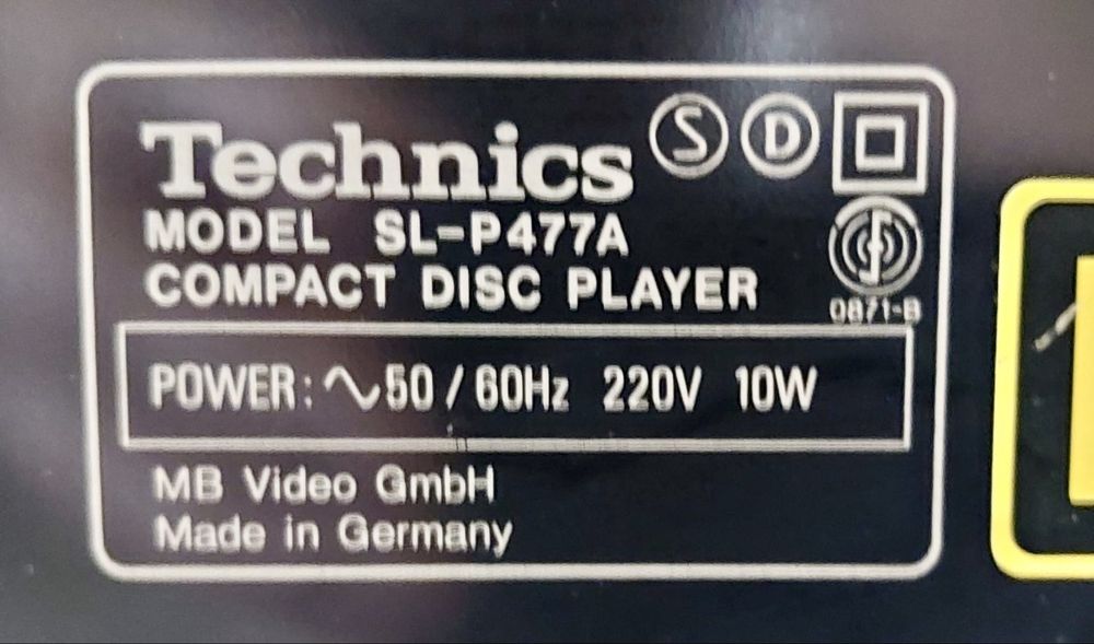 TECHNICS SA-GX200/TECHNICS SL-P477A Audio Stereo HiFi Wieża-Zestaw