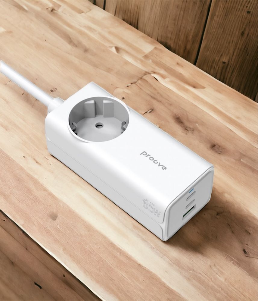 Мережевий фільтр Proove Power Strip 65W розетка (2 Type-C + 1USB)