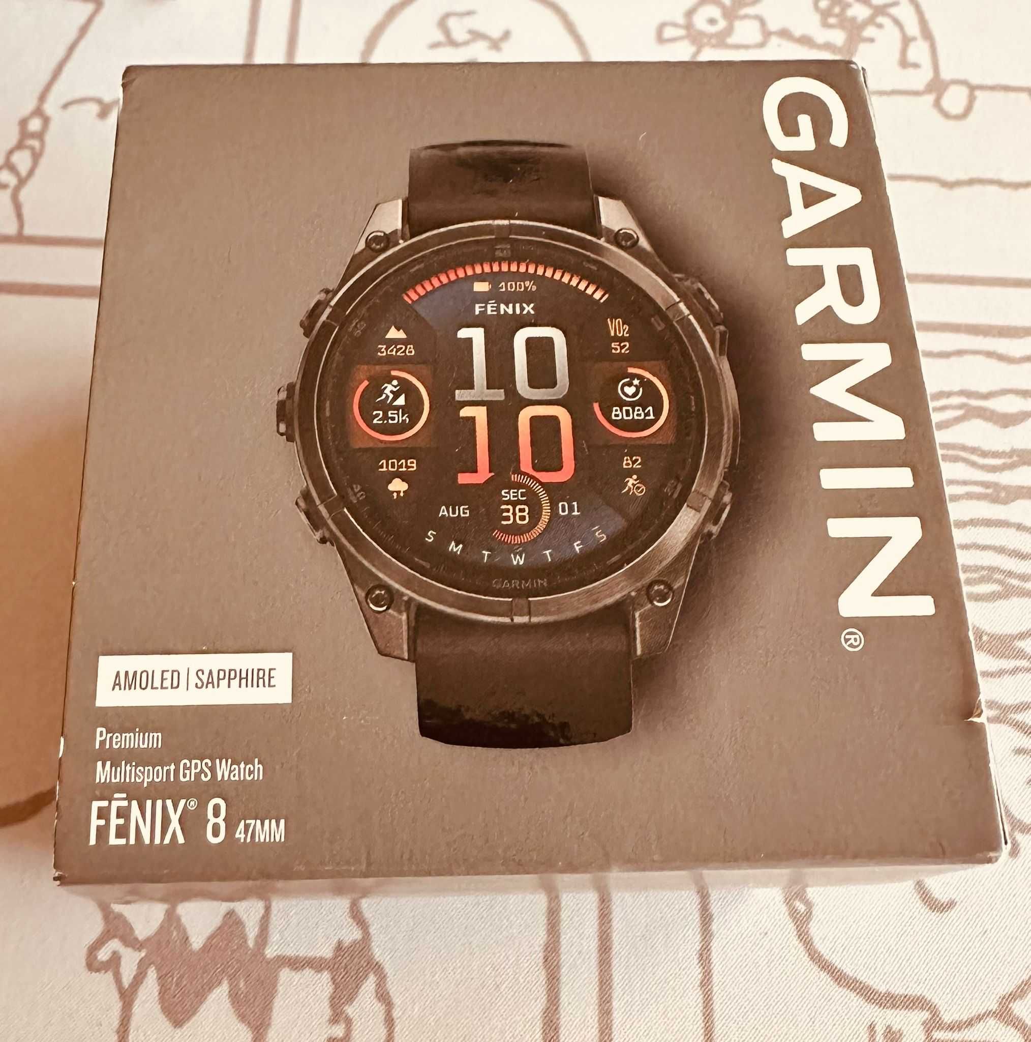 Garmin Fenix 8 47mm Amoled (display Safira/ caixa Titânio)
