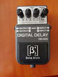 Efekt gitarowy digital delay Beta Aivin DD100, tap tempo