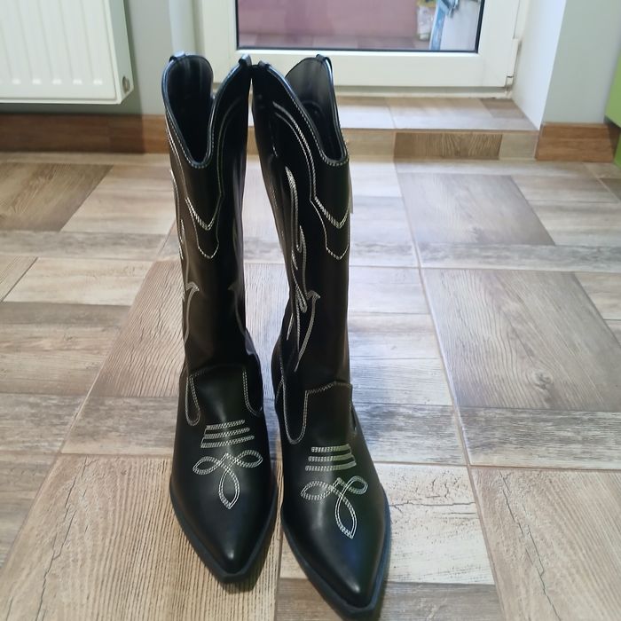 Сапоги козаки чорні