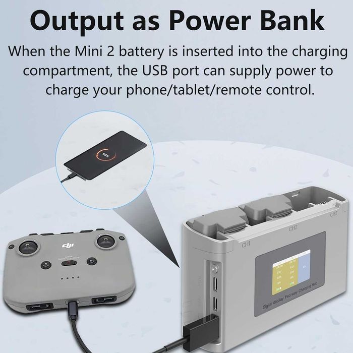 2 Baterias com estação de carregamento para Drone DJI Mini 4K/Mini 2