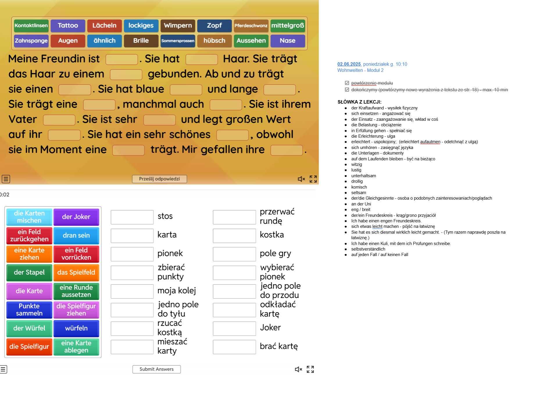 korepetycje NIEMIECKI online - autorskie materiały, język potoczny