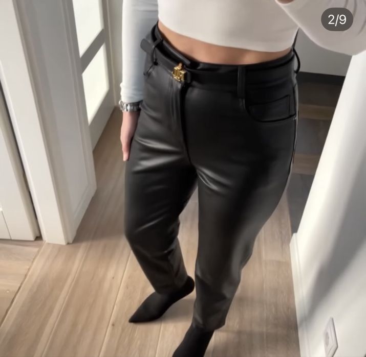 Штани з екошкіри Zara