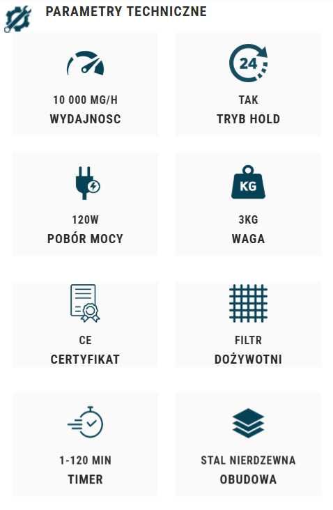 Ozonator powietrza Pro-10M wynajem