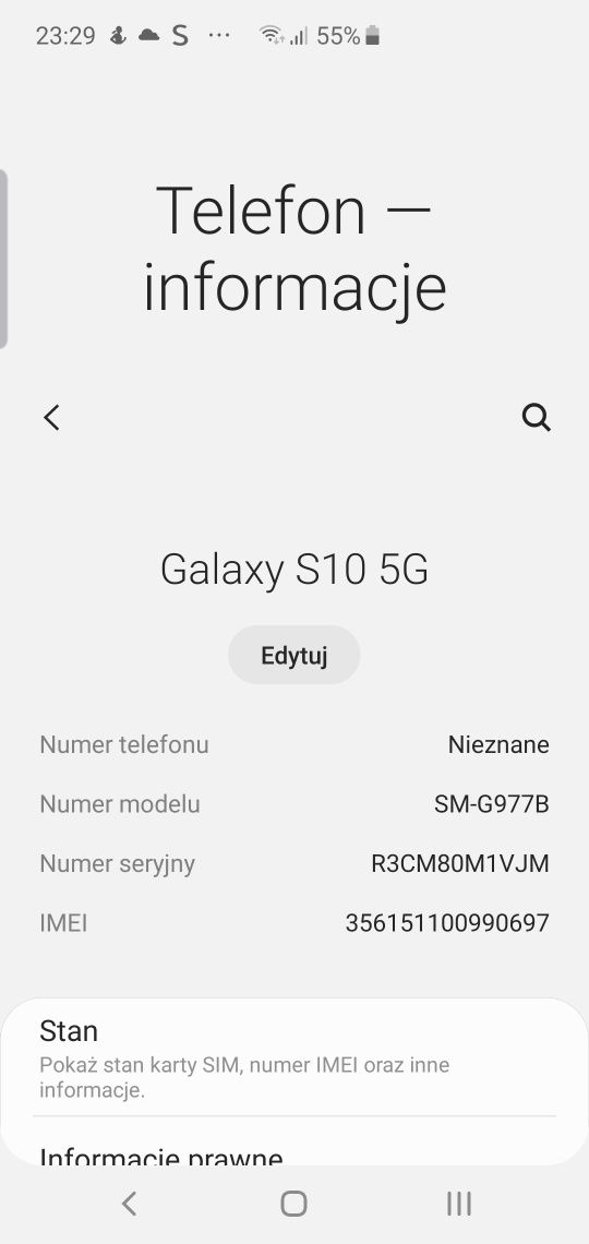 Smartphone Samsung S10 5G