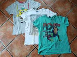 T-shirt 3 szt koszulka 152 Zara Reserved SpongeBob zestaw komplet
