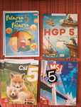 Manuais 5º ano (Matemática, Ciências Naturais, Novo HGP, Português)