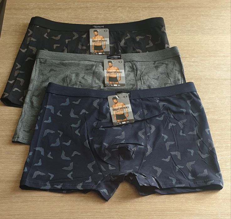 3×męskie bokserki 2XL, bawełna