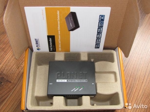 Репитер Planet POE-E101 802.3af IEEE Power over Ethernet Extender