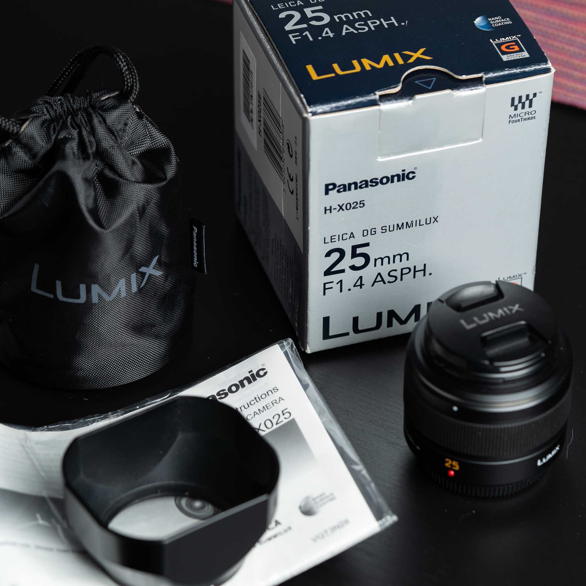 Leica DG Summilux 25mm 1.4 Panasonic Lumix M43 Micro Quatro Terços