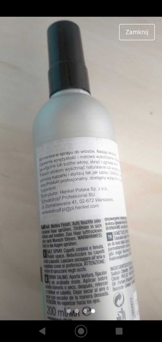 Indola Innova Texture Salt Spray 3 Hold sól w sprayu do włosów 200ml