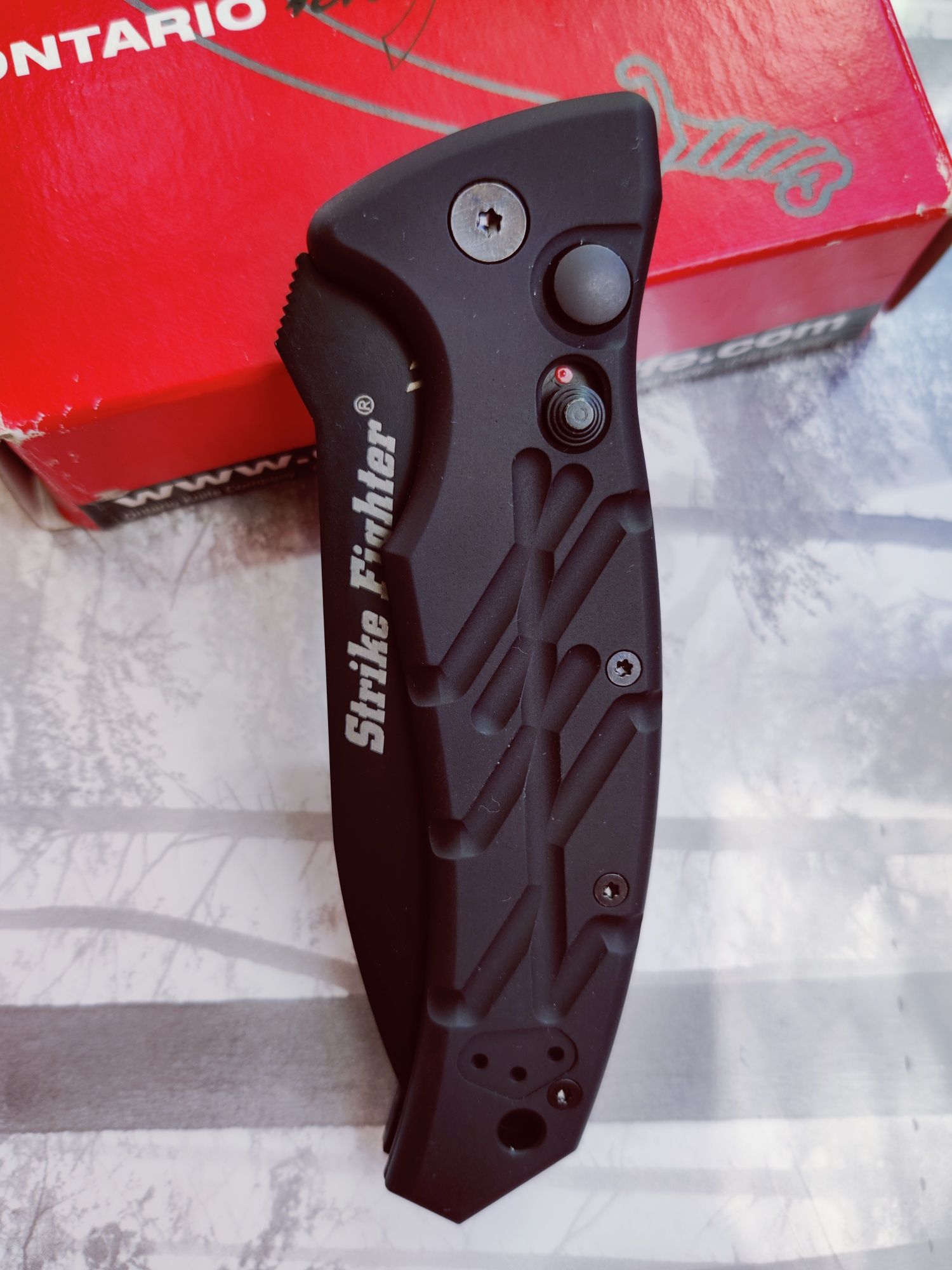 Нож автоматический Ontario Strike Fighter 3 benchmade USA 154 cm steel