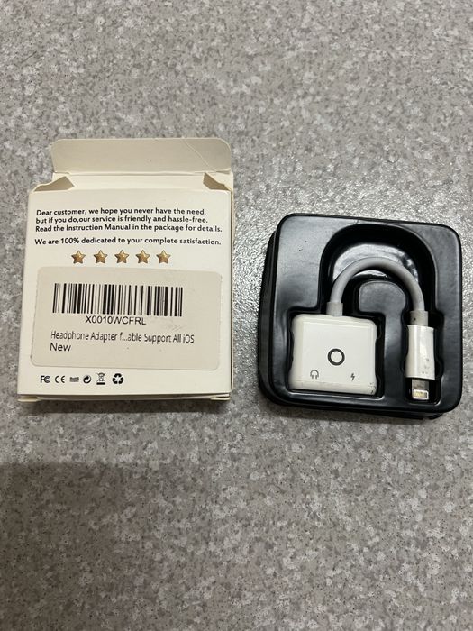 Adaptador iphone para carregamento e som