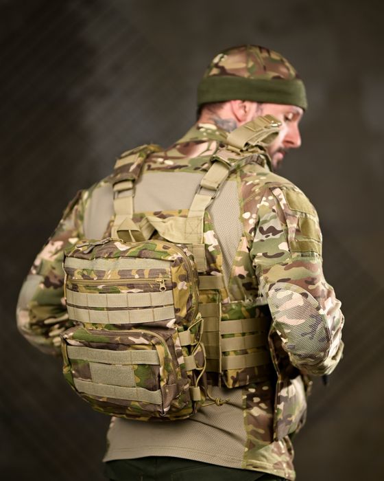 Оригінальна плитоноска Single sword мультикам, плитоноска с подсумками