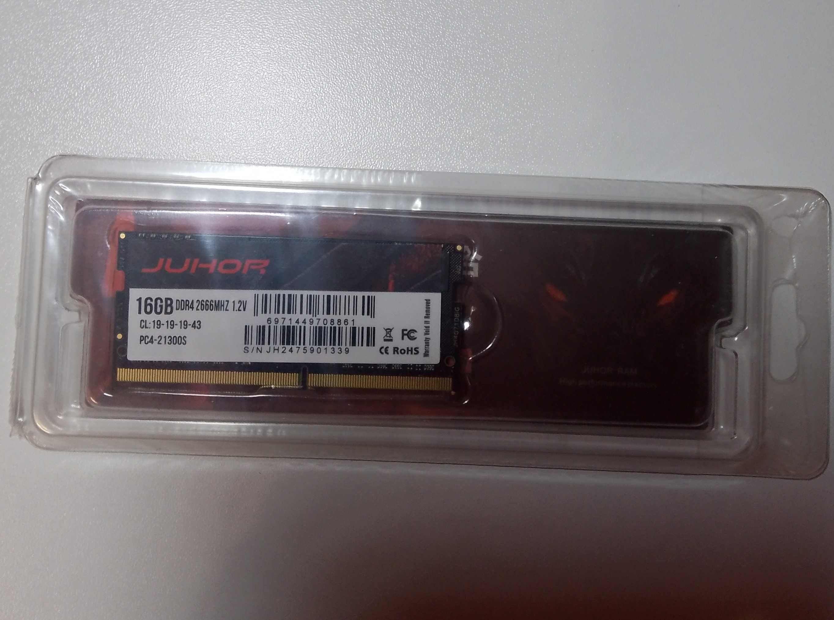 Нова Оперативна пам'ять Juhor 16 ГБ DDR4 2666 МГц для ноутбуків