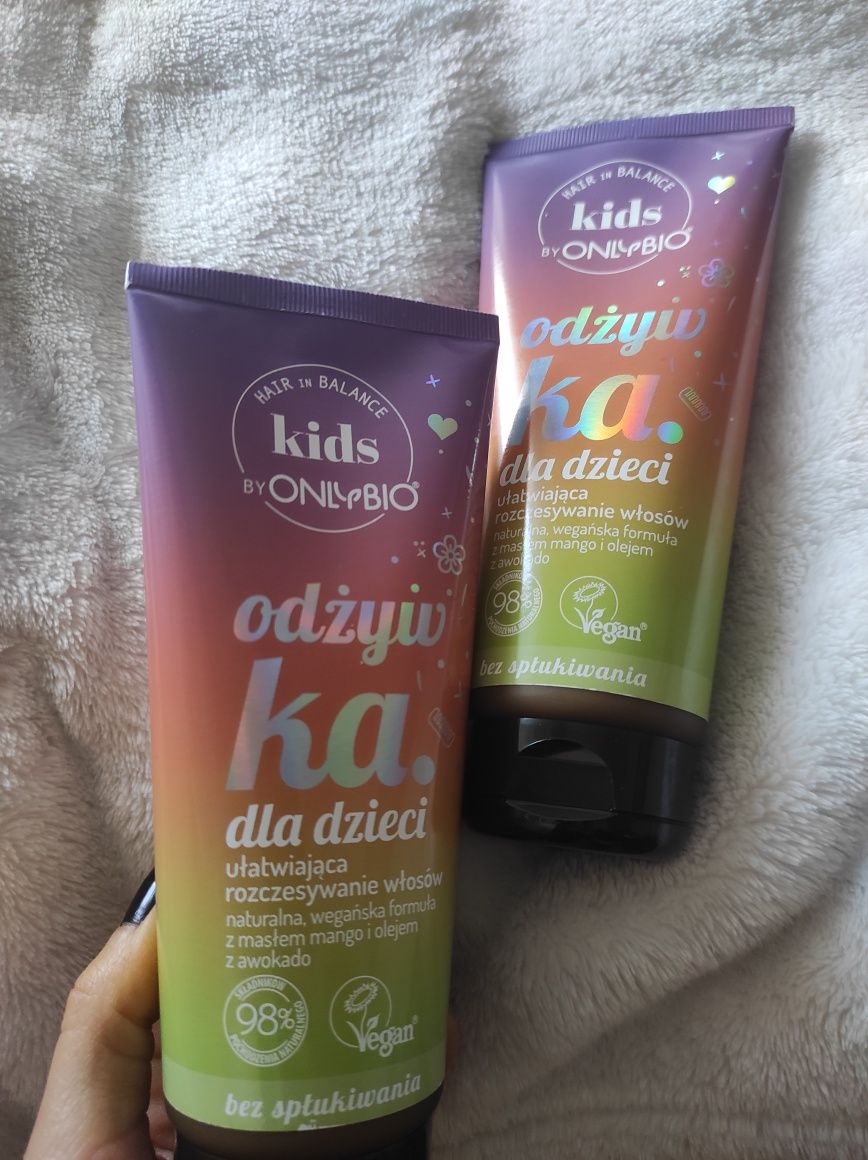 2 sztuki Odżywki only bio dla dzieci hair in balance onlybio ułatwiają