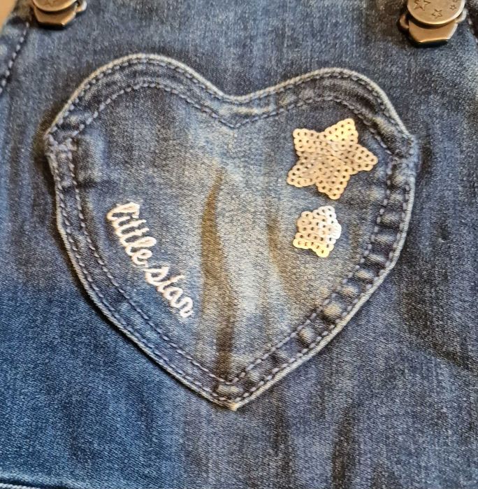 Dzinsowa sukienka ogrodniczka 122 cool club