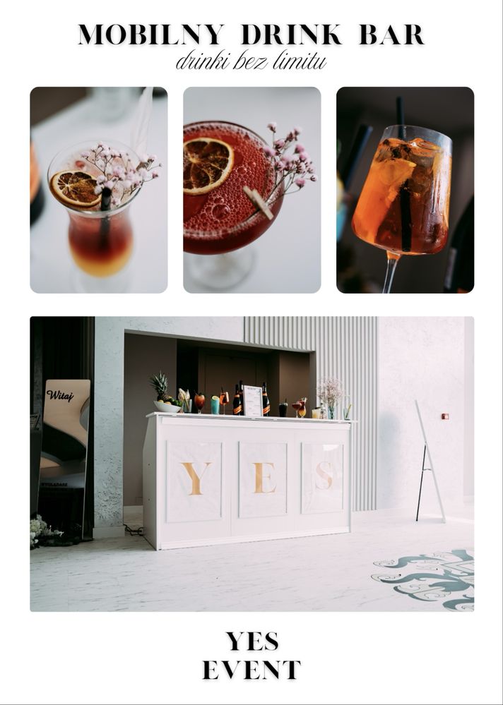 Mobilny Drink Bar na Wesela, Imprezy i Eventy