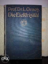 ponad 100 letnia książka - Die elektrizitat - po niemiecku