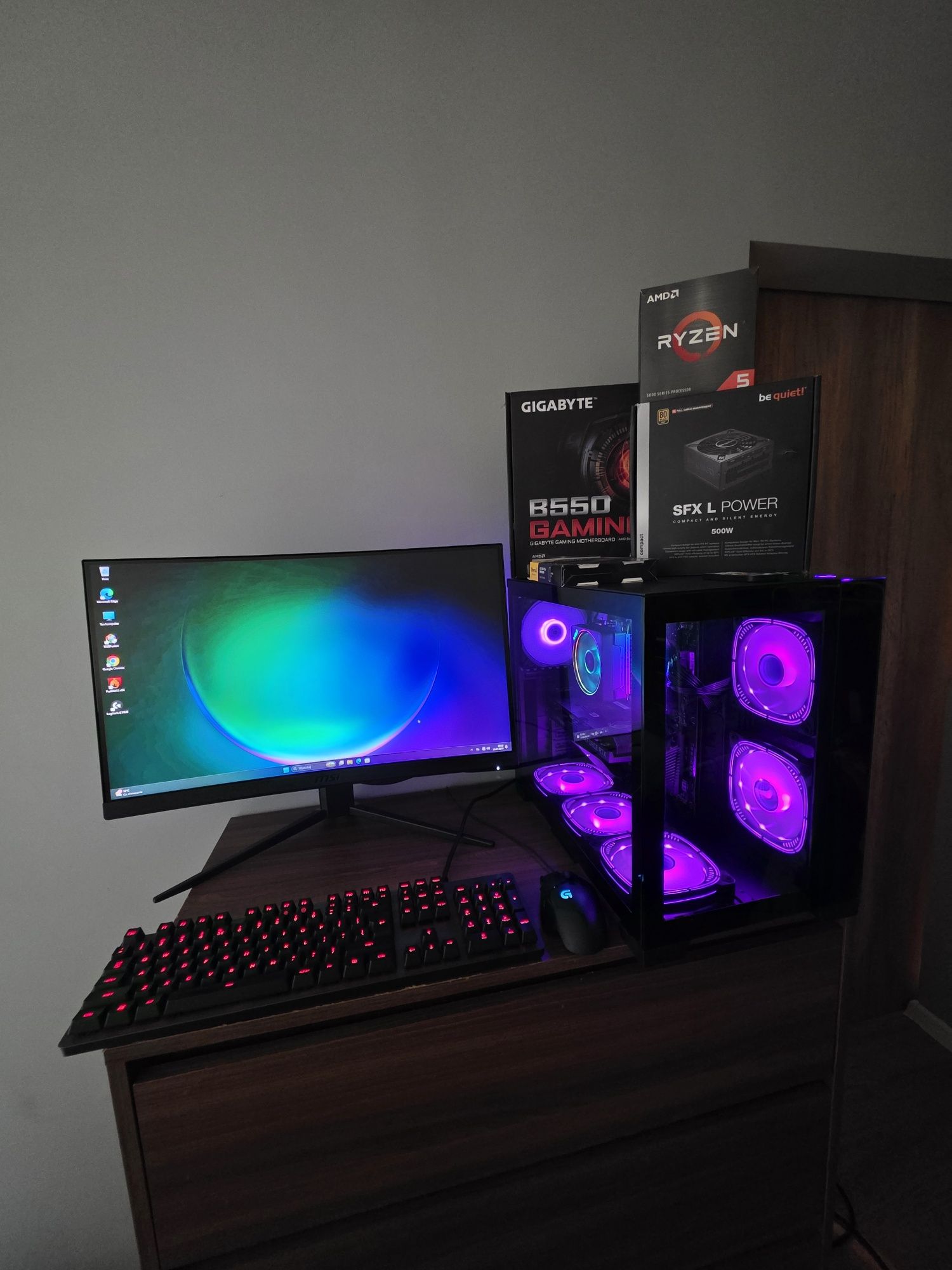 Jak NOWY zestaw do gier,RTX 3060 12gb,180hz,Ryzen 5 5600X,DDR4 32gb