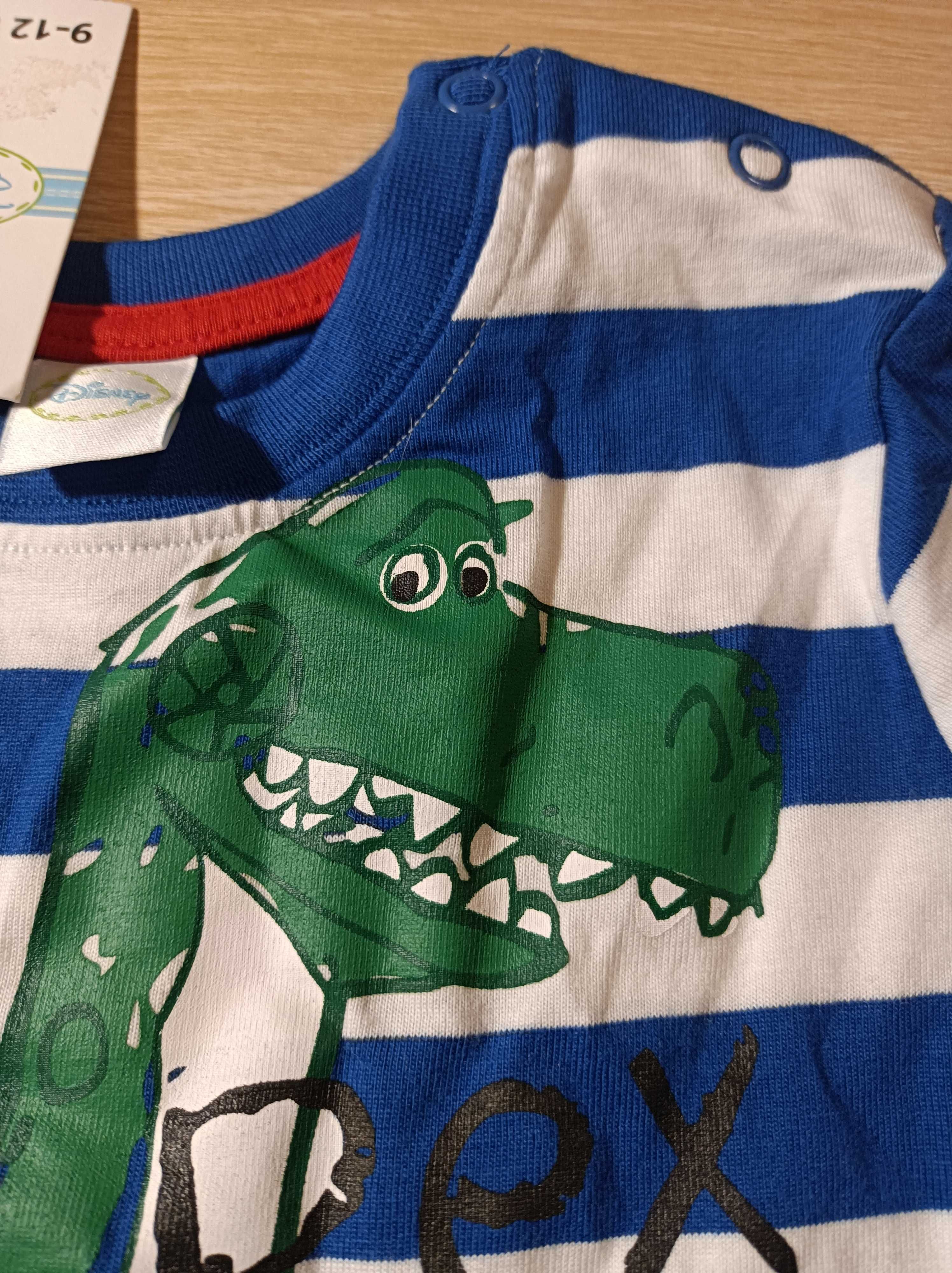 Disney bawełniana bluzeczka dla chłopca T-Rex 9-12 m - 80 cm  *NOWA