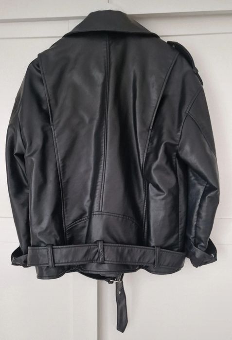 Czarna kurtka ramoneska, motocyklowa, oversize zara rozm. S