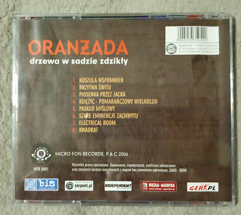 Oranżada - Drzewa w sadzie zdzikły  CD