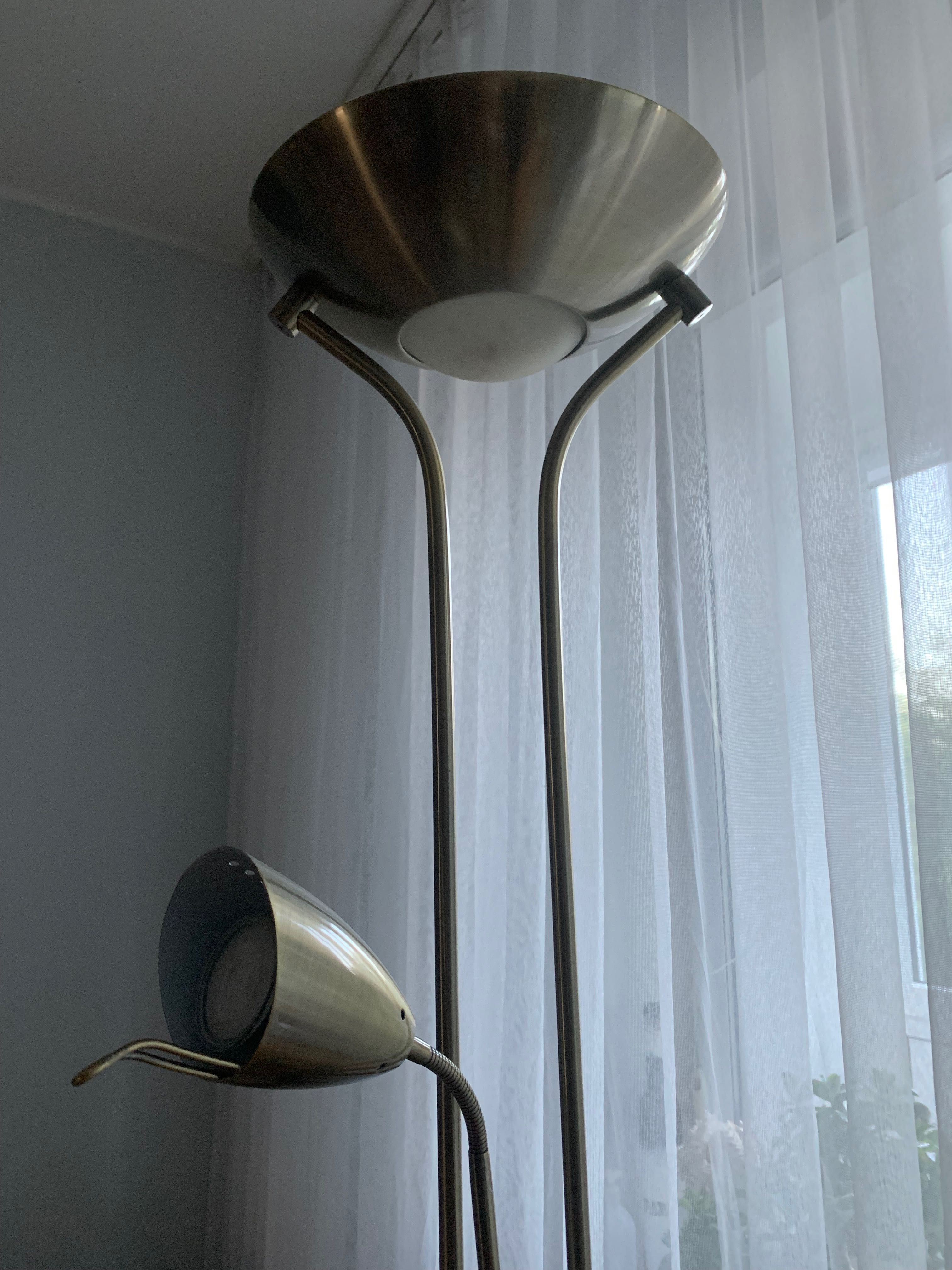 Lampa podłogowa złoto szczotkowane