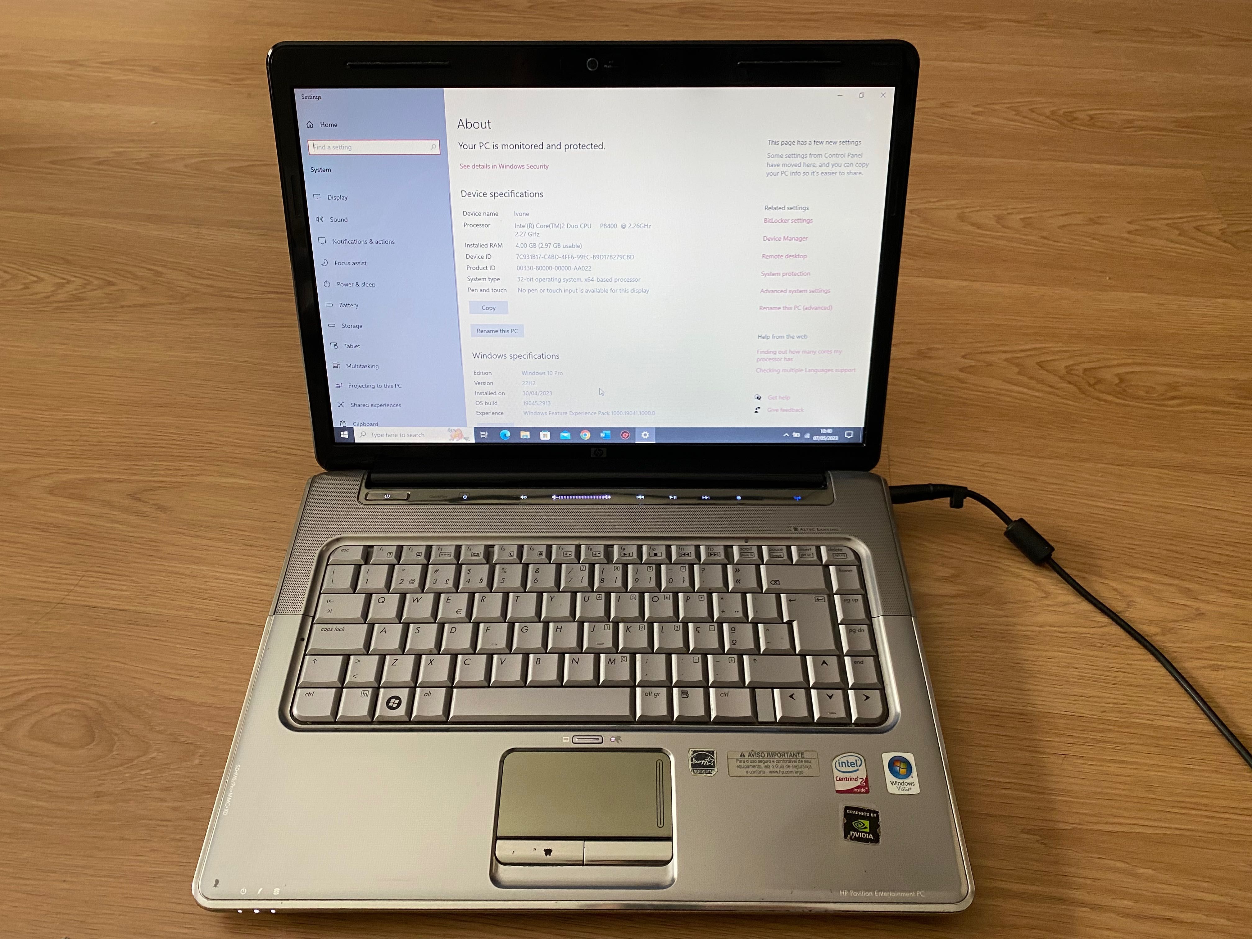 Portátil Hp pavilion dv5