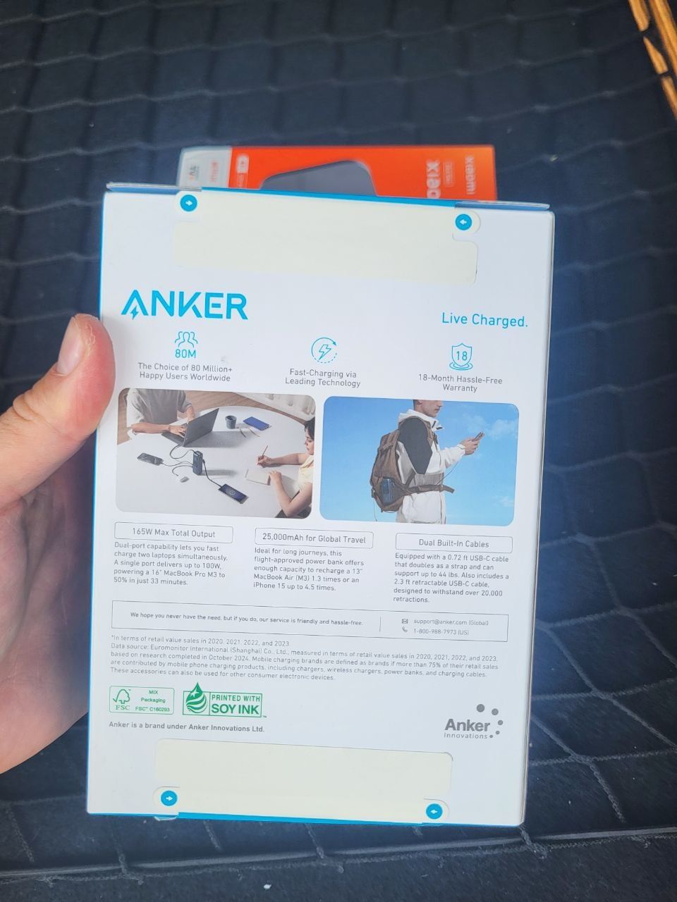 Повербанк  Anker ZOLO Power Bank 25000mAh 165W